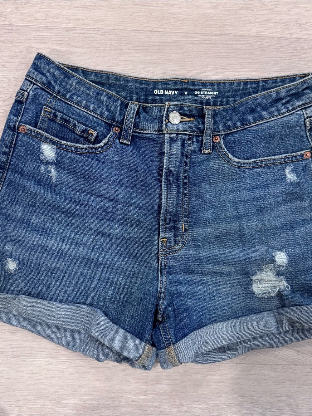 Old Navy High-Rise OG Straight Jean Shorts
